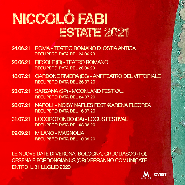 niccolo fabi tour estivo